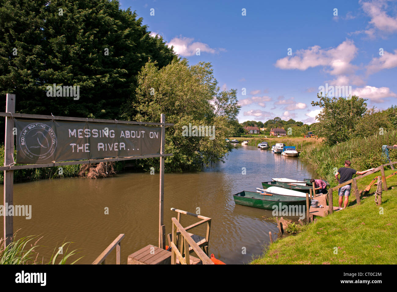 The River Rother at Newenden, Kent, UK Stock Photo