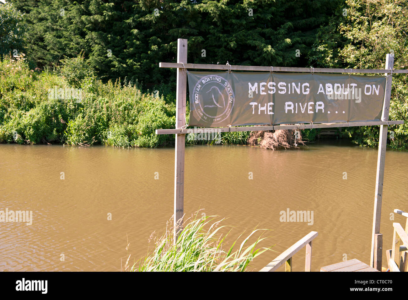The River Rother at Newenden, Kent, UK Stock Photo