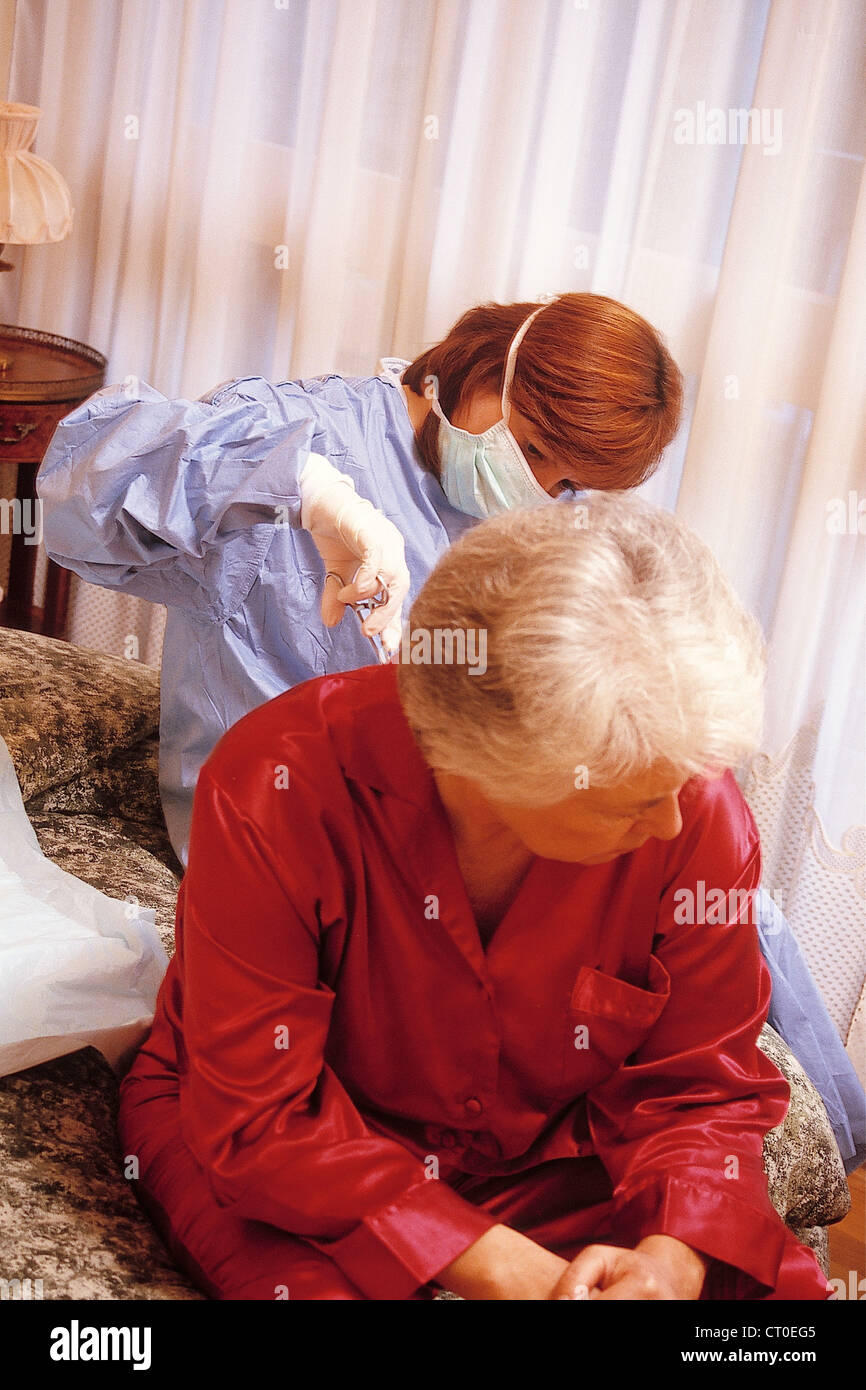 HOME HOSPITAL, ELDERLY Stock Photo Alamy
