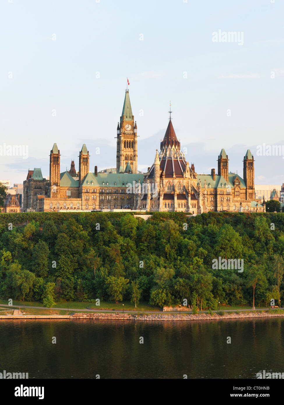 Parliament Hill, Ottawa river Stock Photo