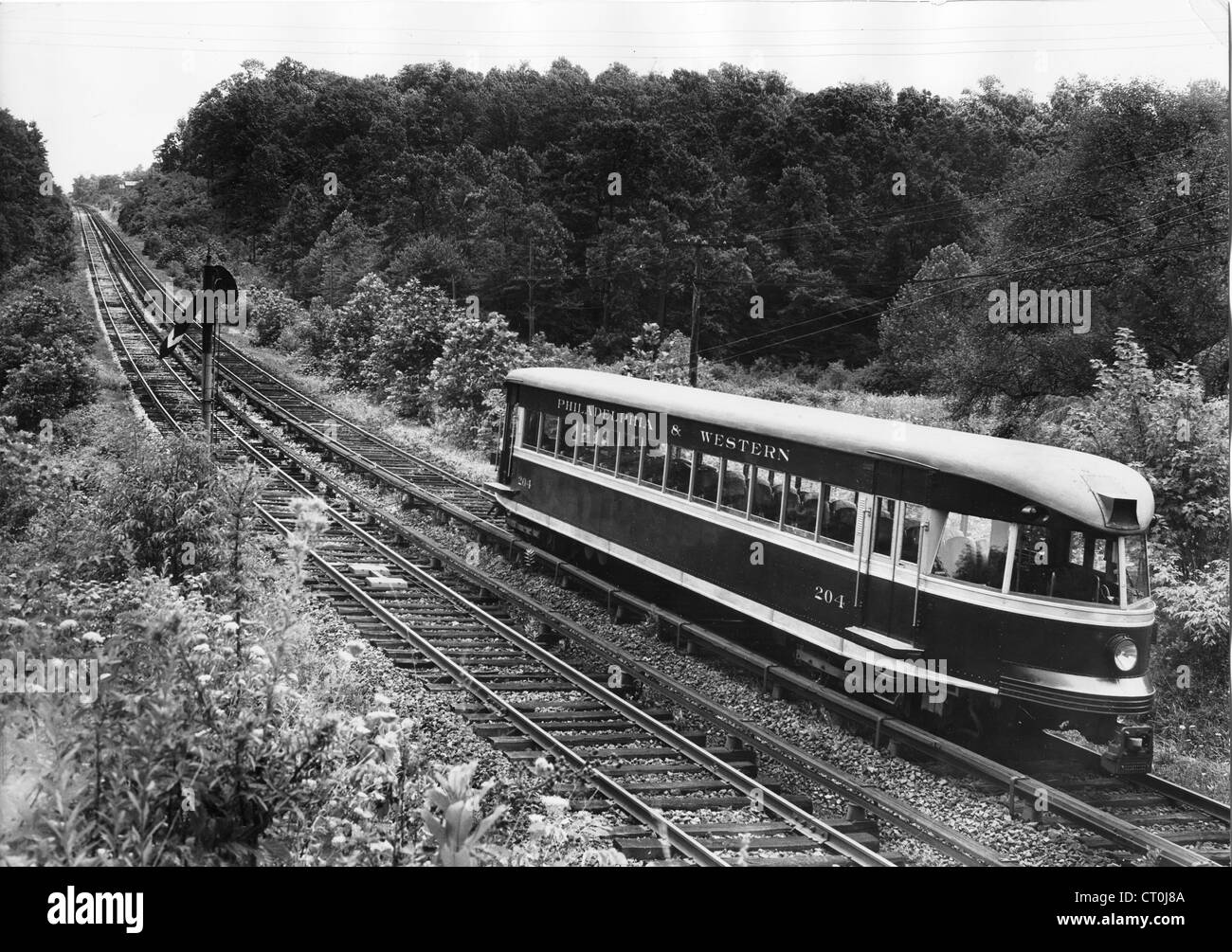 Interurban Train by Margaret Bourke-White,1932 Stock Photo