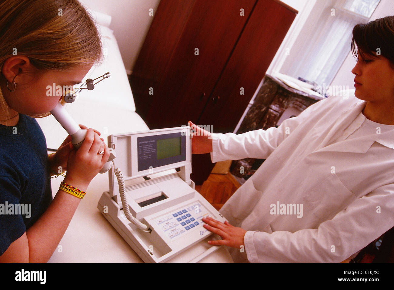 Spirometry in a child hires stock photography and images Alamy