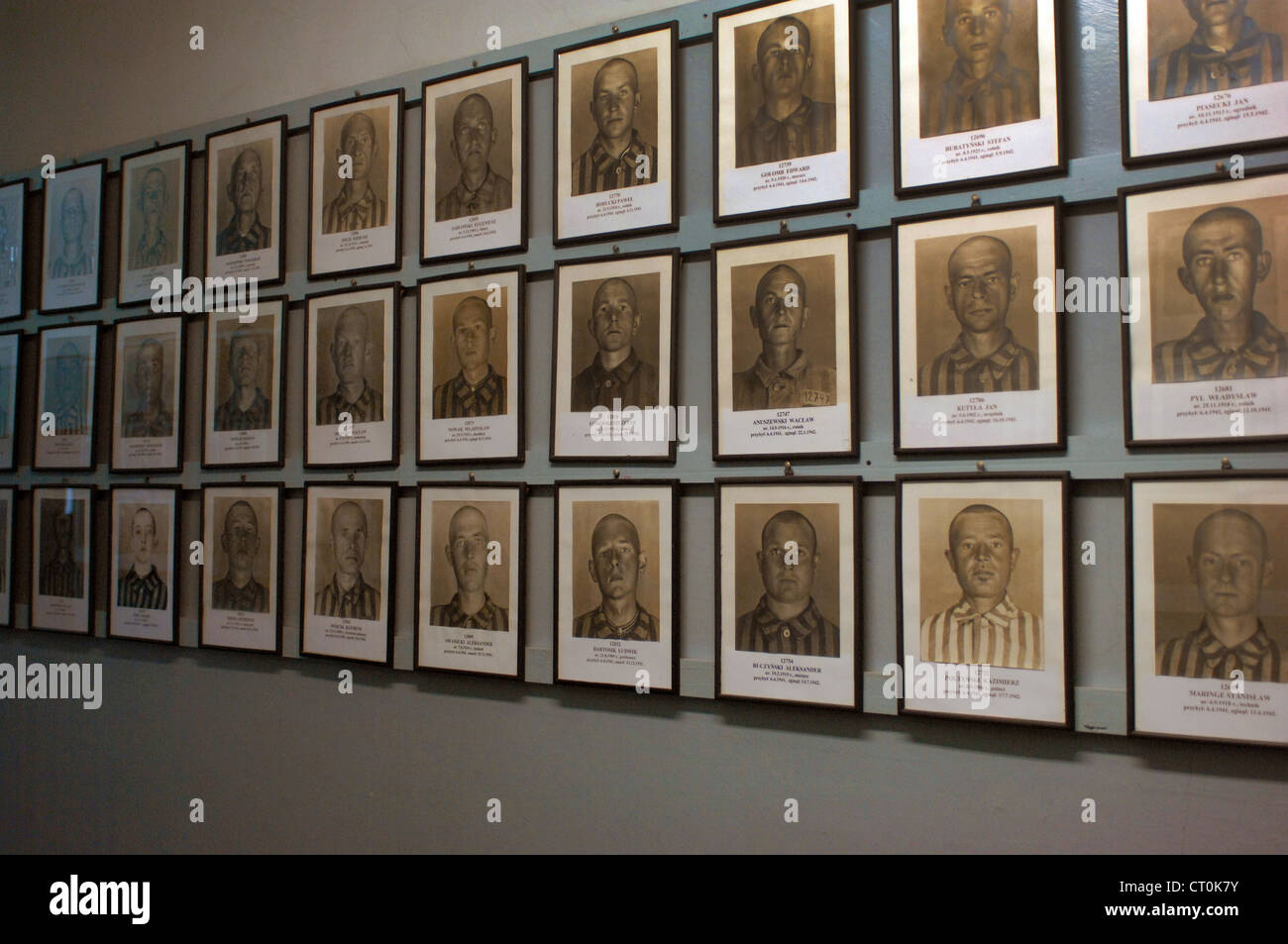 Photographs prisoners Auschwitz I concentration camp Poland Stock Photo ...