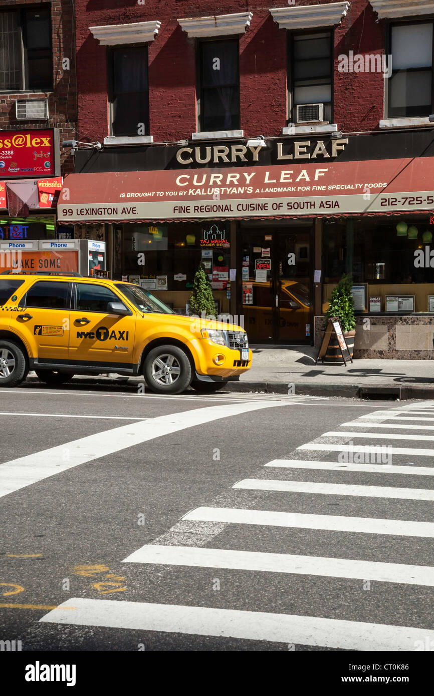 Curry Leaf Indian Restaurant, 99 Lexington Avenue, NYC Stock Photo