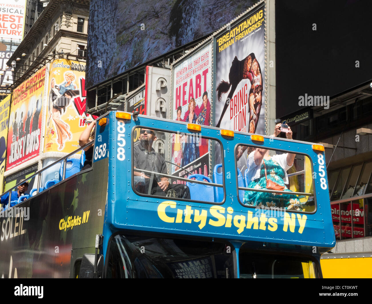 Double Decker Tour Bus, Times Square, NYC Stock Photo Alamy