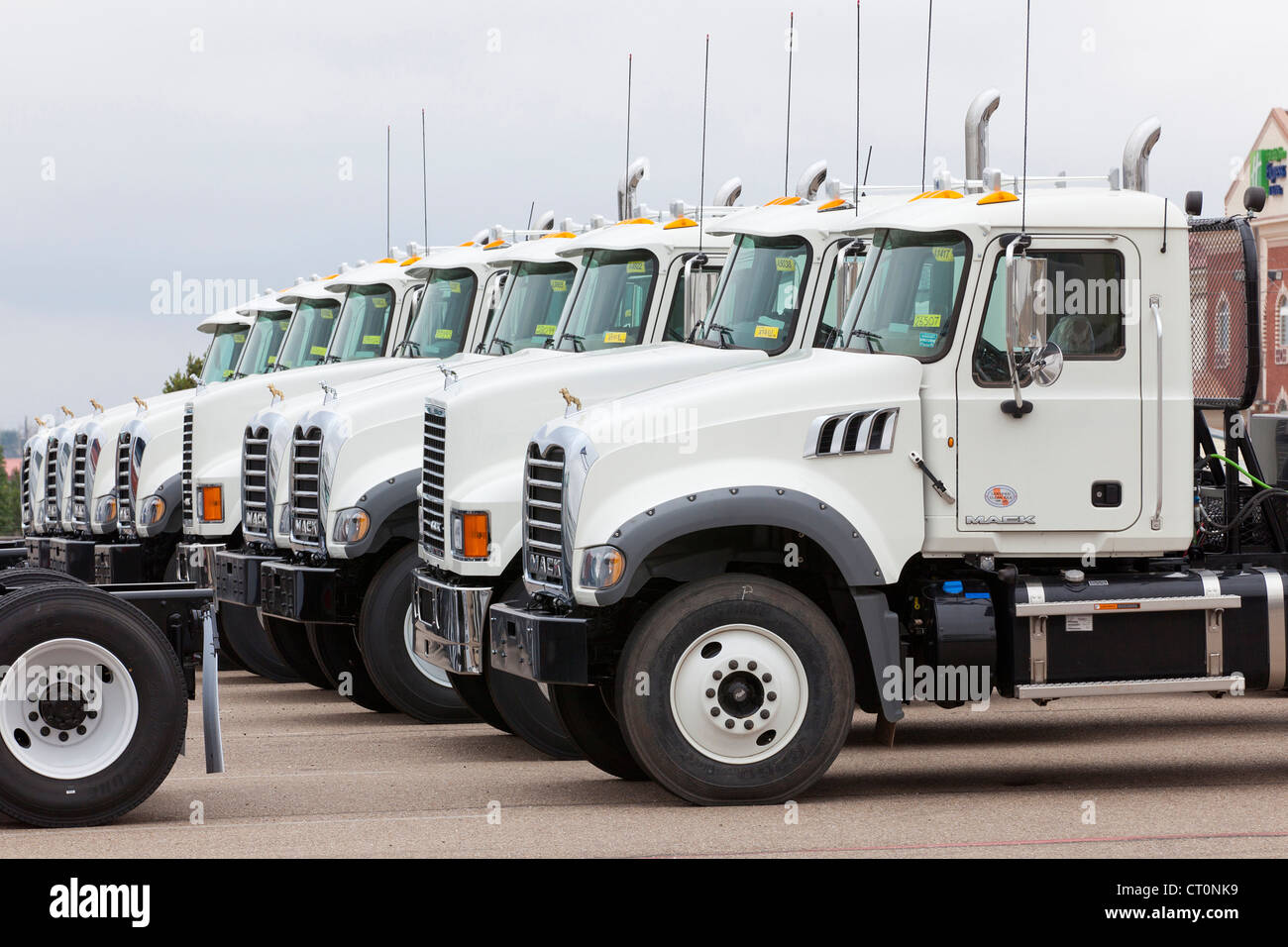 New Volvo tractor trucks Stock Photo