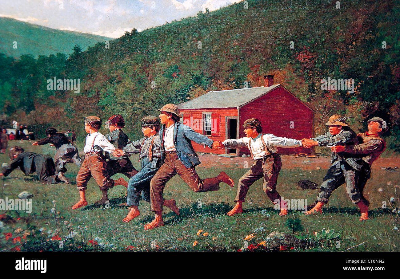 Winslow Homer Snap the Whip (1872 Stock Photo Alamy