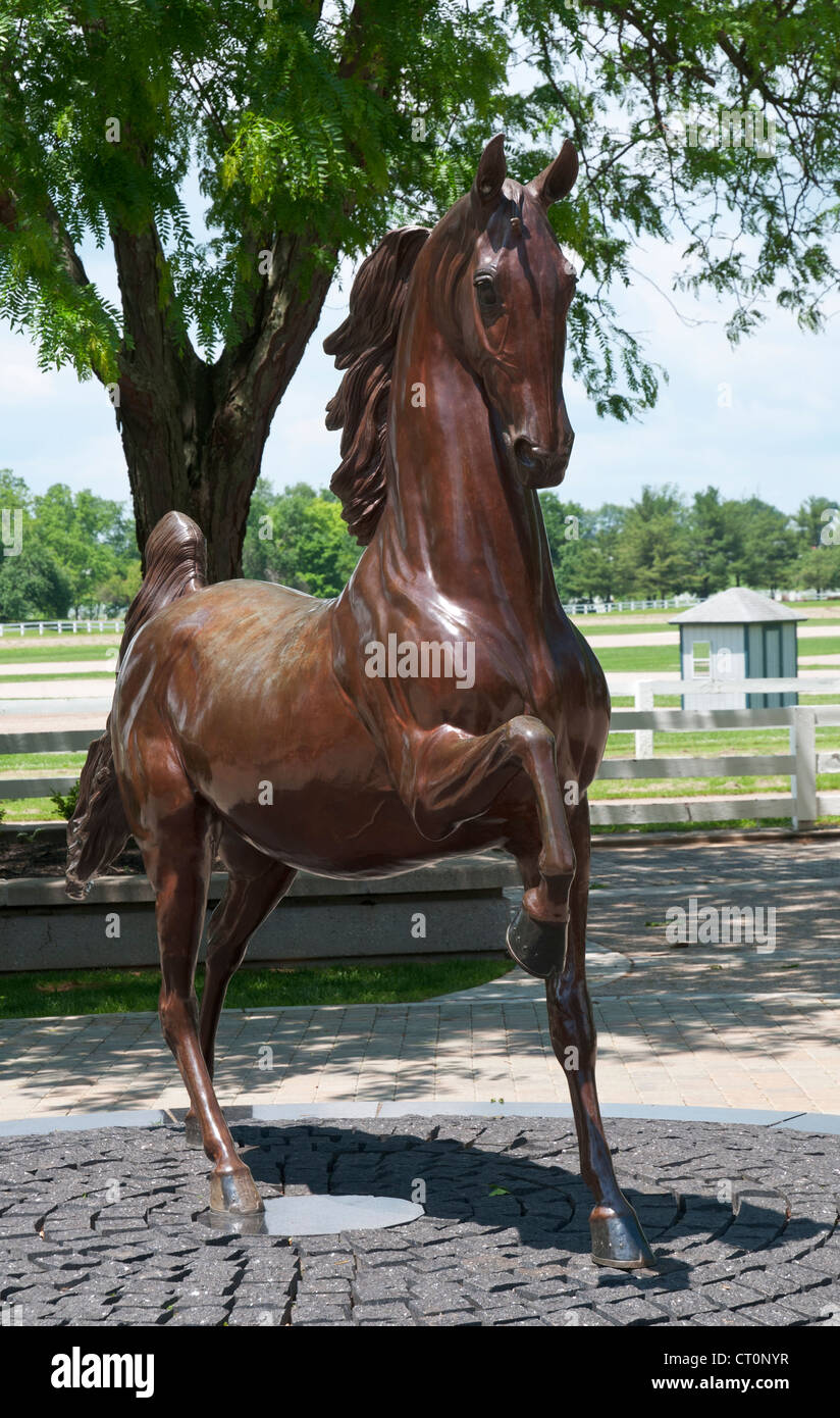 Kentucky, Lexington, Kentucky Horse Park, The National Horse Center, bronze sculpture of The Phoenix Stock Photo