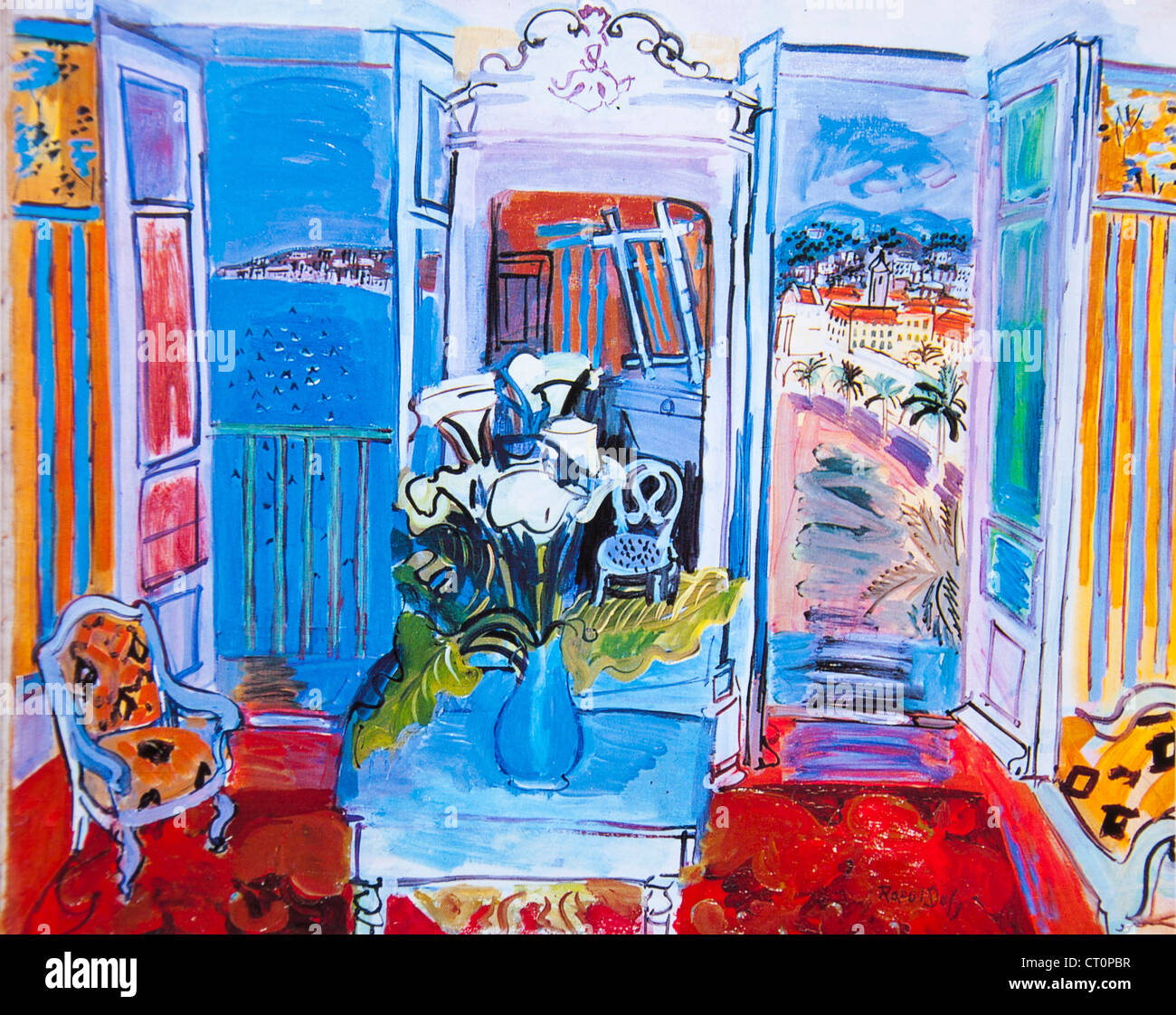 Interior with Open Windows by Raoul Dufy Stock Photo