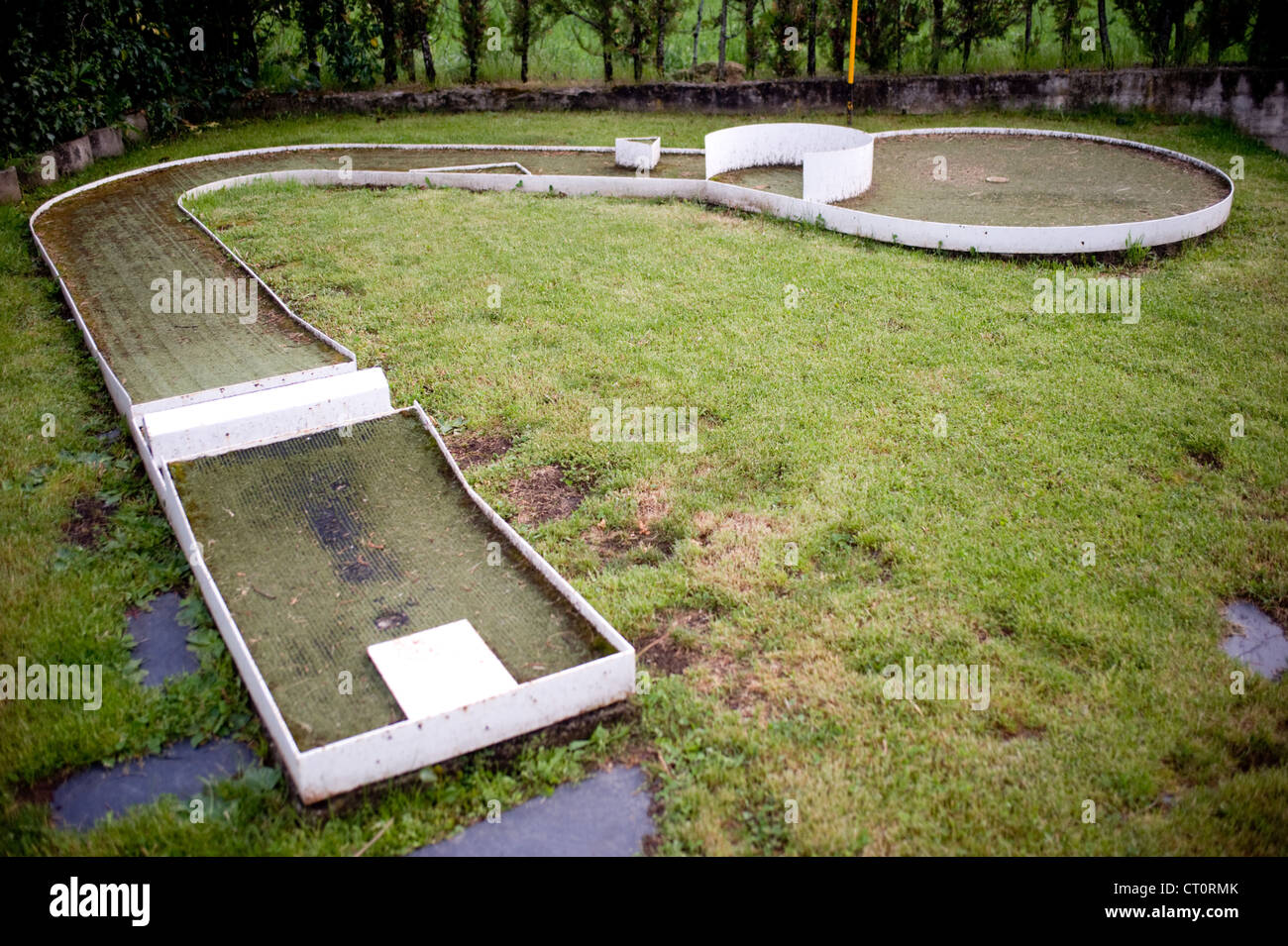 Miniature golf in low season. Stock Photo