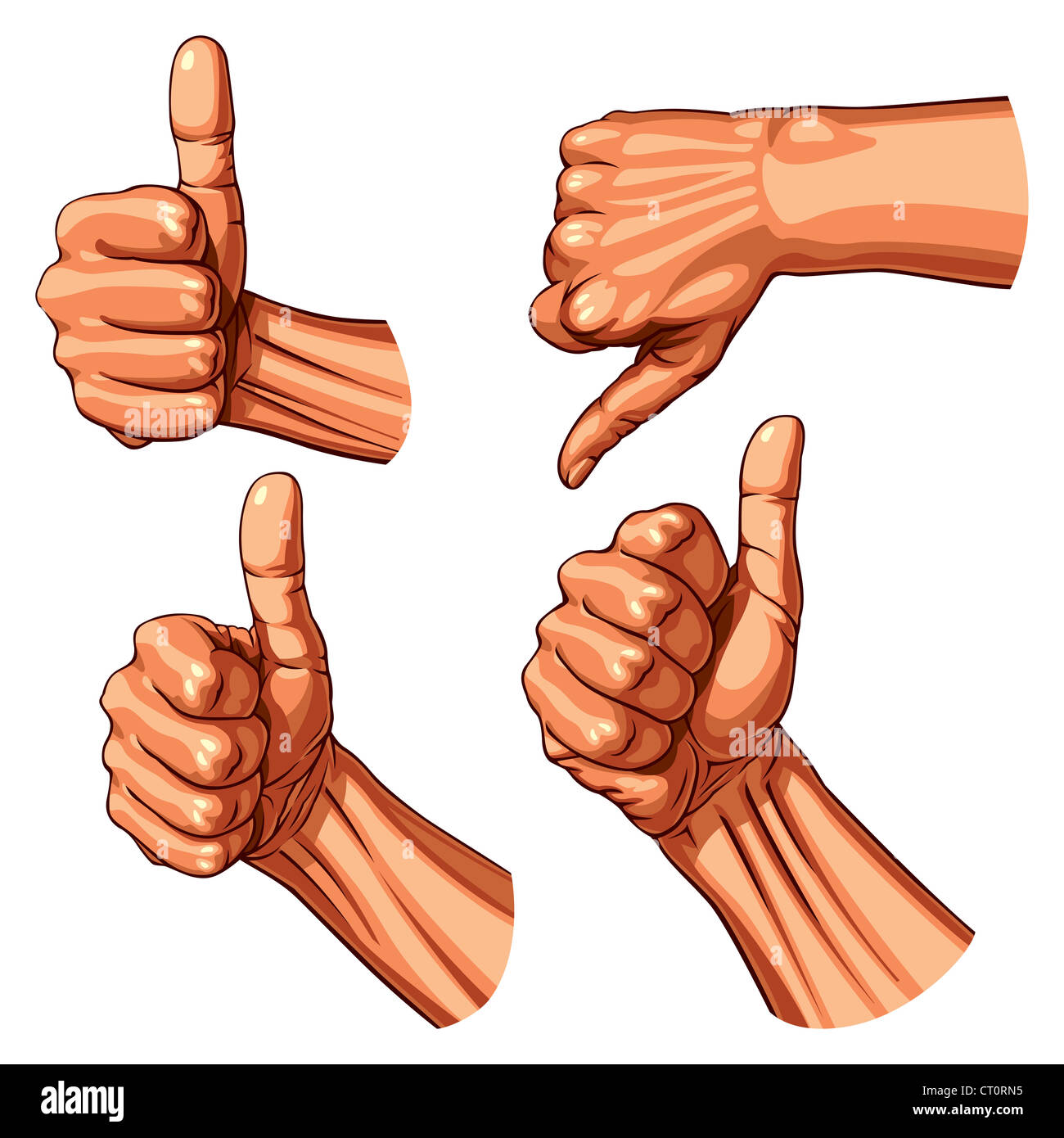 Set of four hands Stock Photo - Alamy