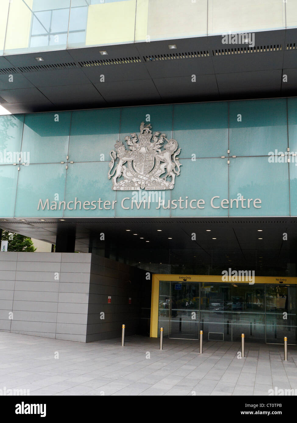 Entrance to Manchester Civil Justice Centre Stock Photo