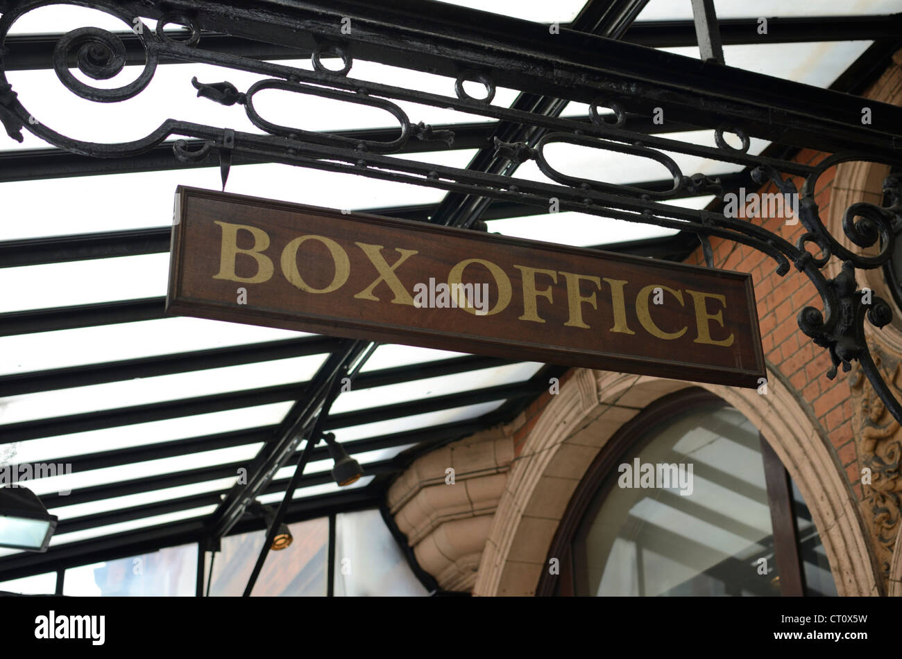 London West End theatre box office sign Stock Photo