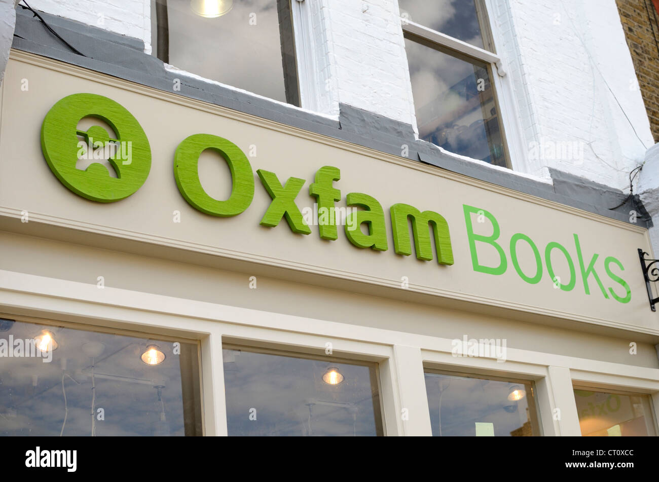 Oxfam Books charity shop Stock Photo Alamy
