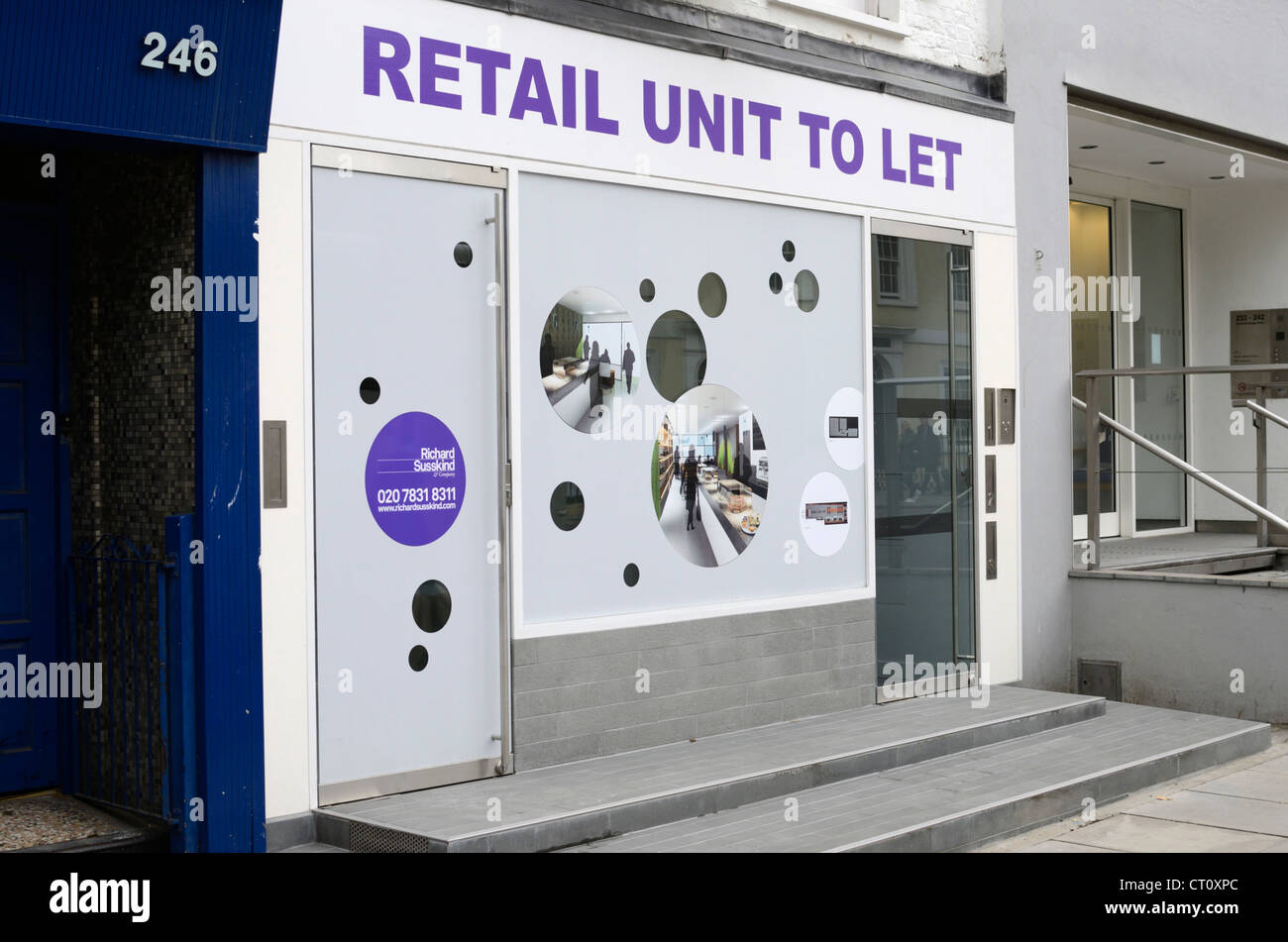 UK retail unit to let Stock Photo