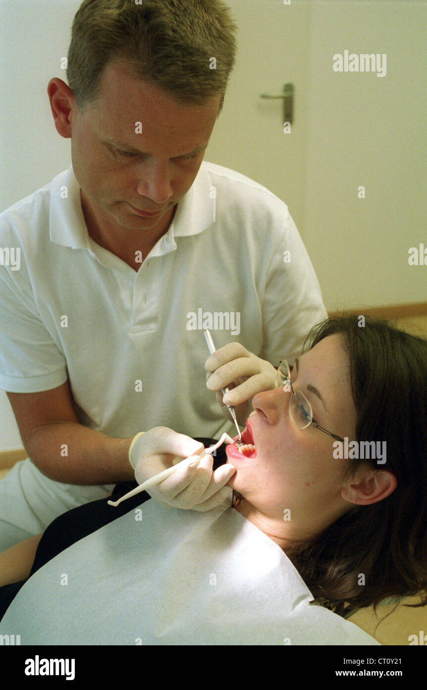 Berlin, patient at the dentist Stock Photo Alamy