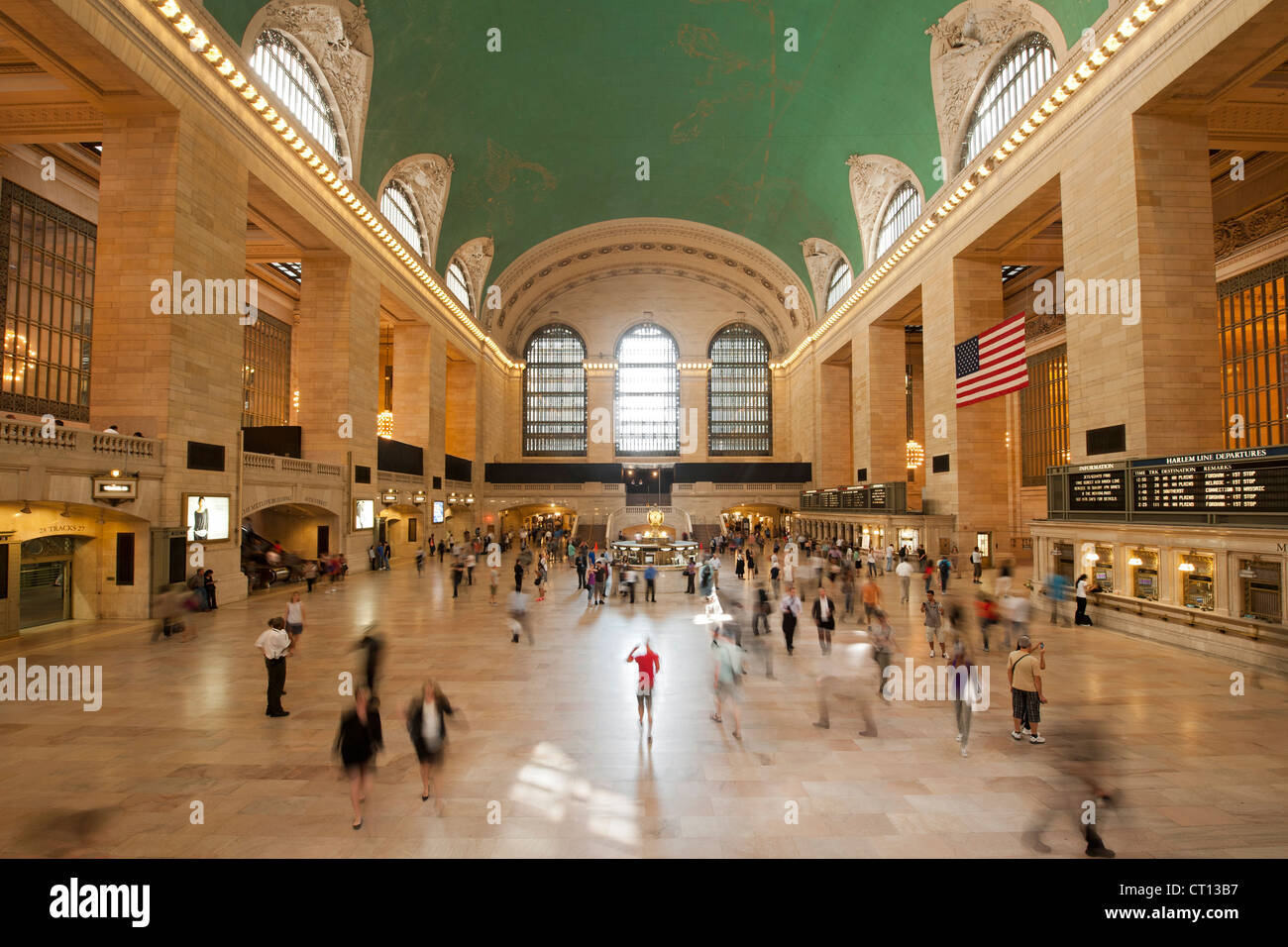 Interior of the main concourse at Grand Central Terminal (aka Grand Central Station) at 42nd & Park Avenue in Midtown Manhattan. Stock Photo
