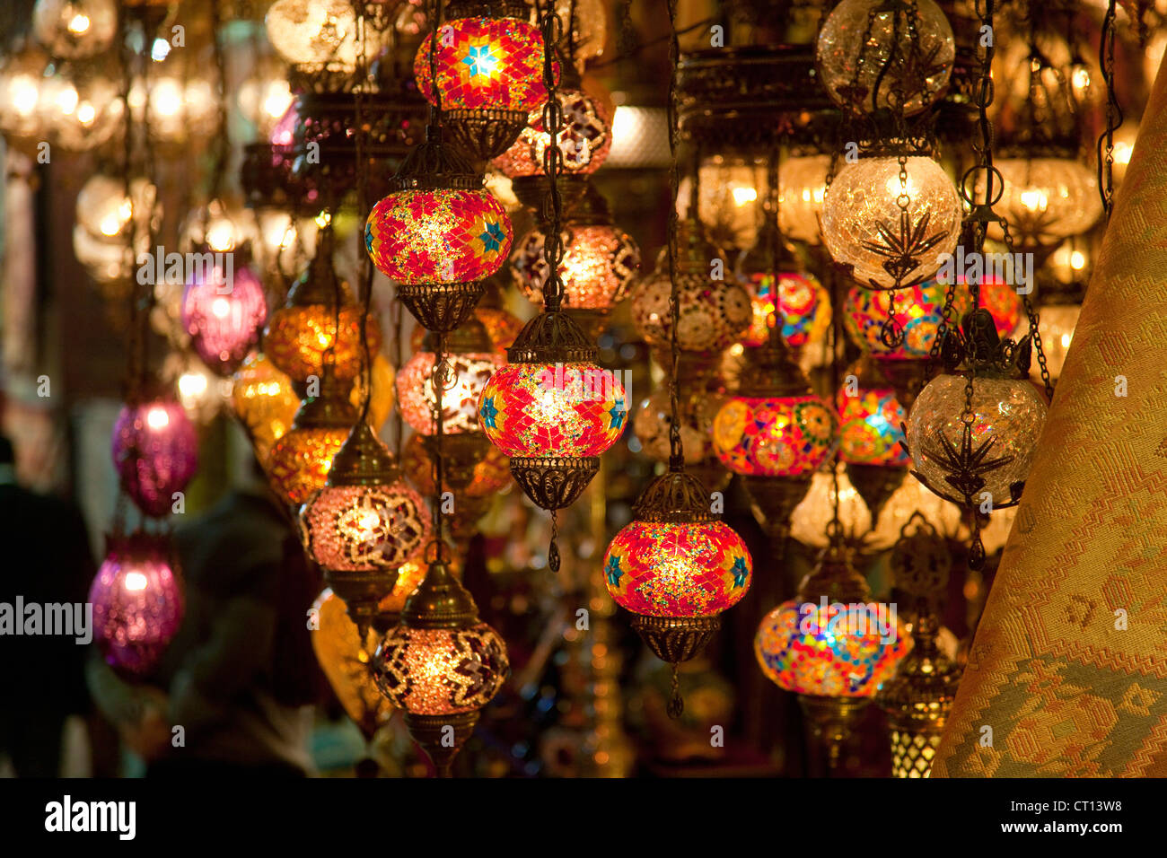 Colorful lanterns for sale Stock Photo