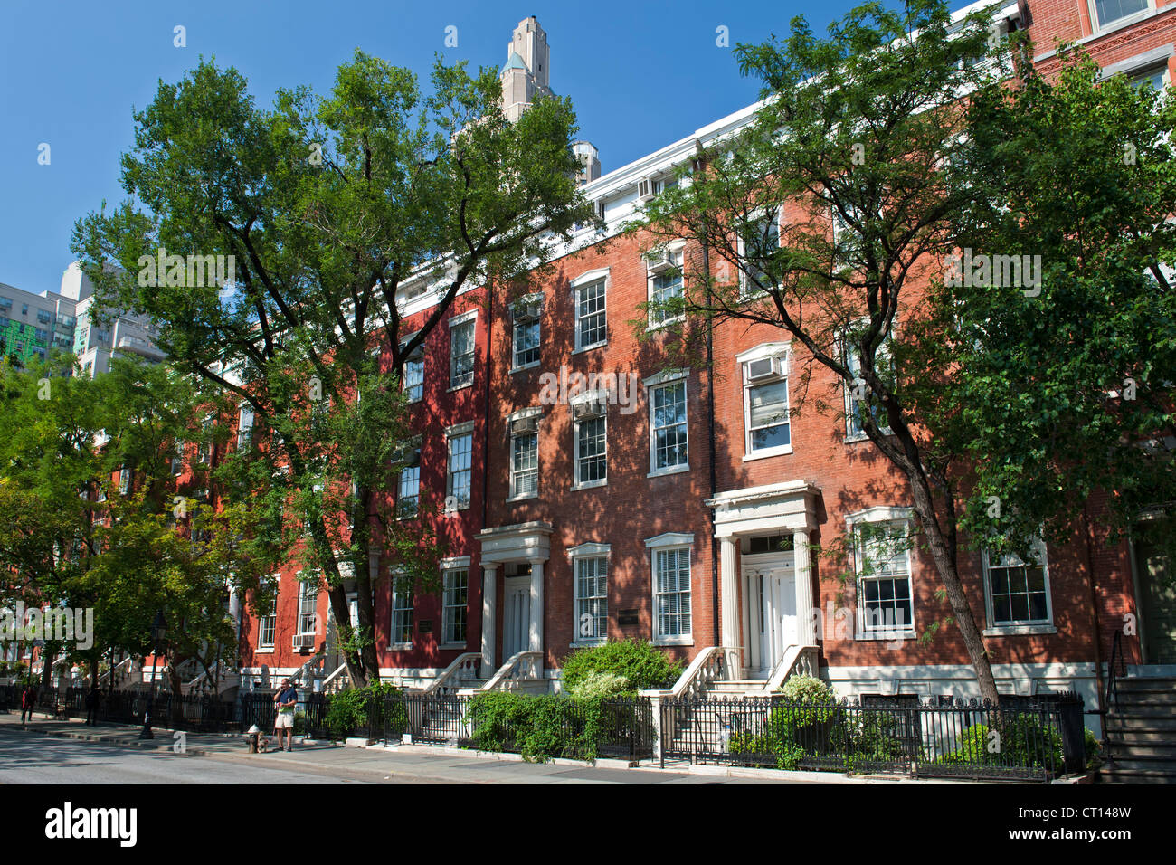 Apartments on Washington Square North in Manhattan, New York City, USA. Stock Photo