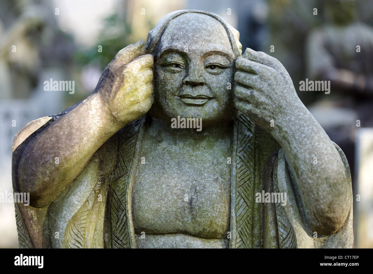 japanese monk stone statue in Kyoto Stock Photo Alamy