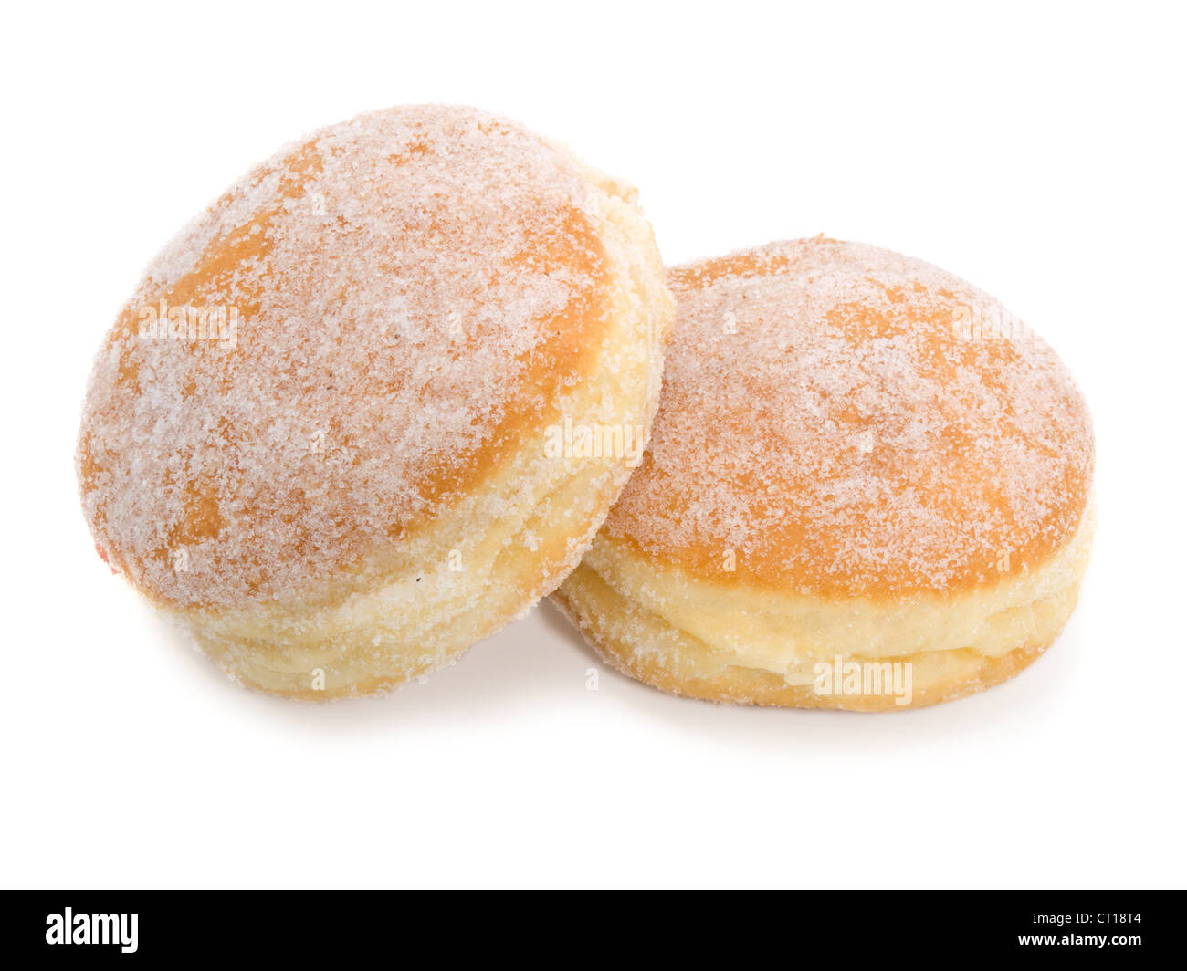 two doughnut, confectionery isolated Stock Photo
