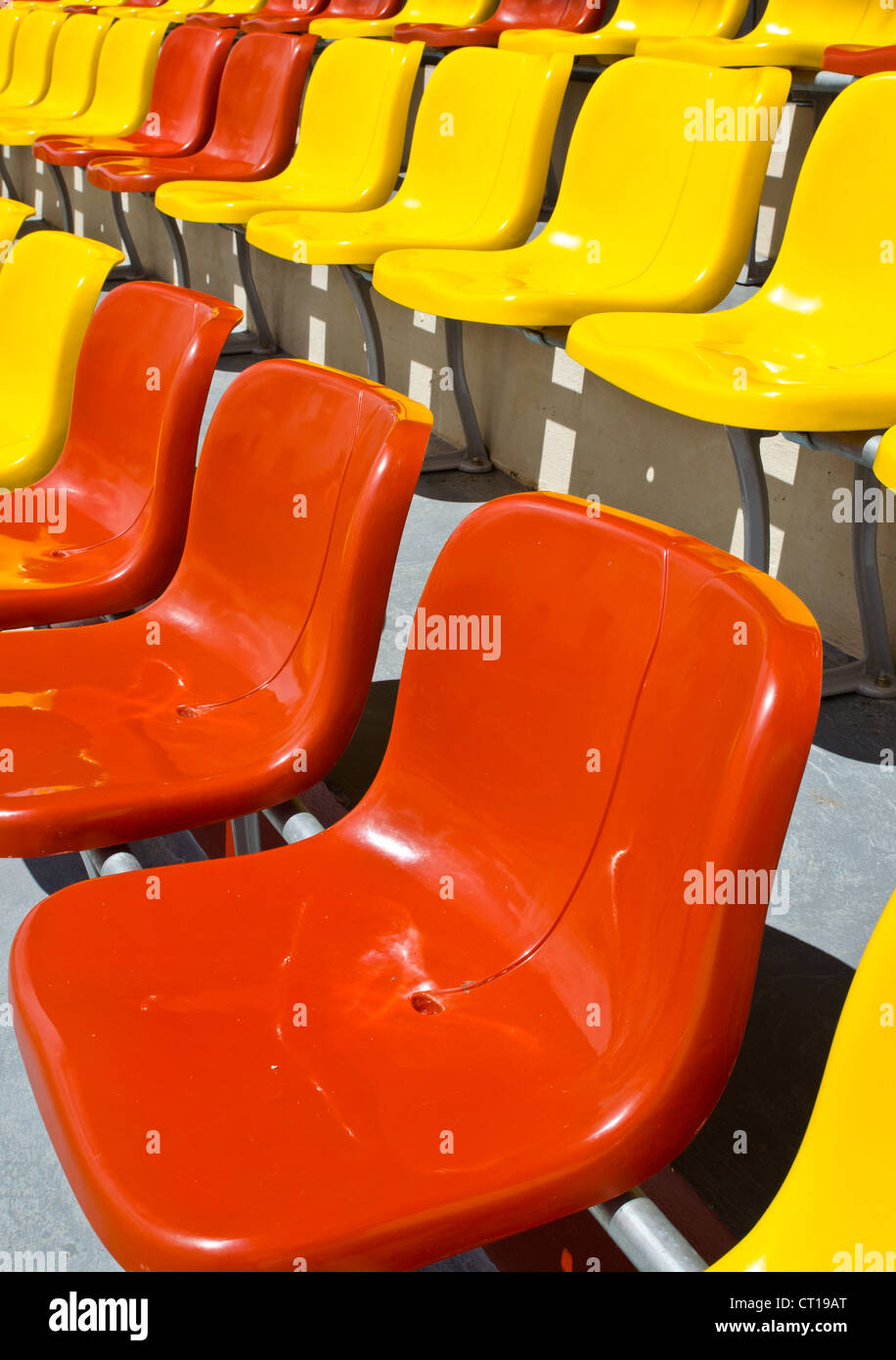 Orange stadium seats hi-res stock photography and images - Alamy