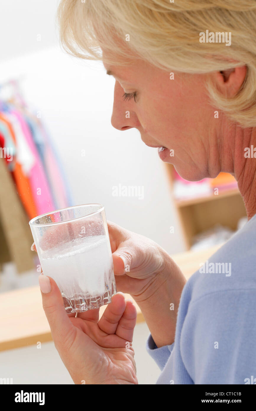 ELDERLY PERSON WITH ASPIRIN Stock Photo Alamy