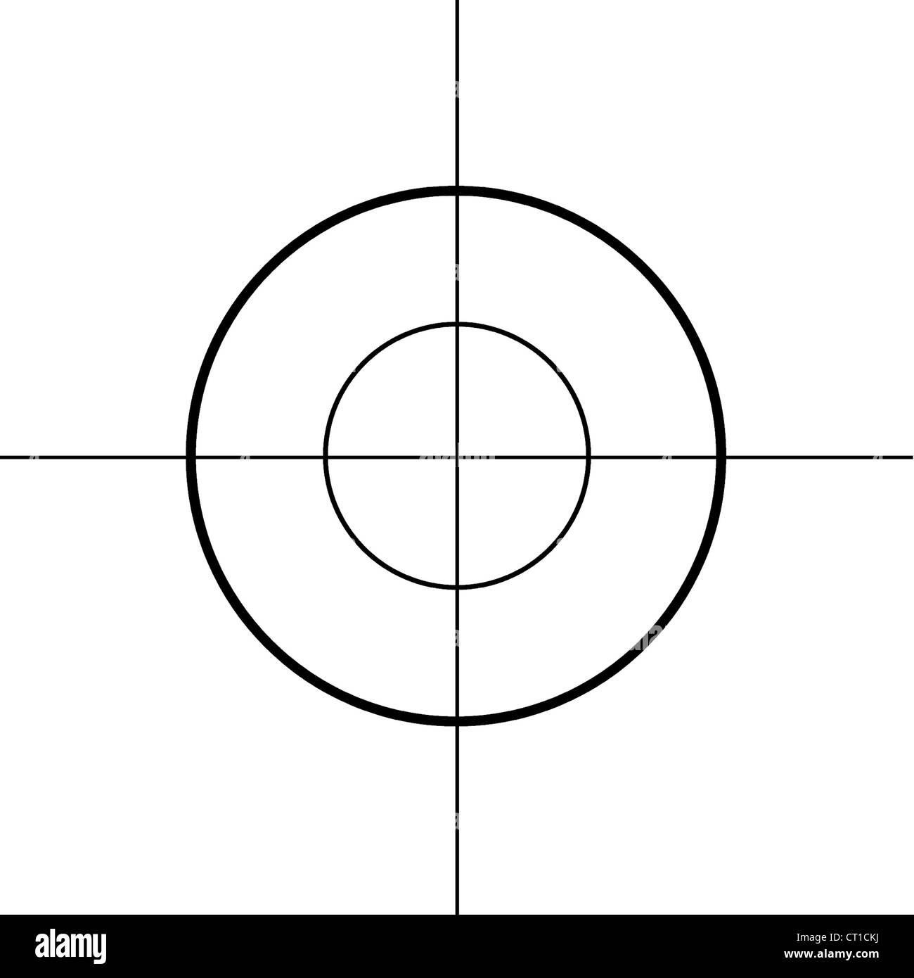 Crosshair on white background - Fadenkreuz auf weiß Stock Photo