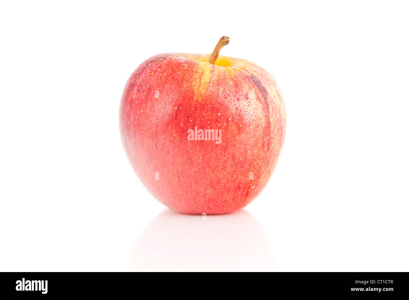 Red apple, braeburn, malus domestica, isolated on white background Stock Photo