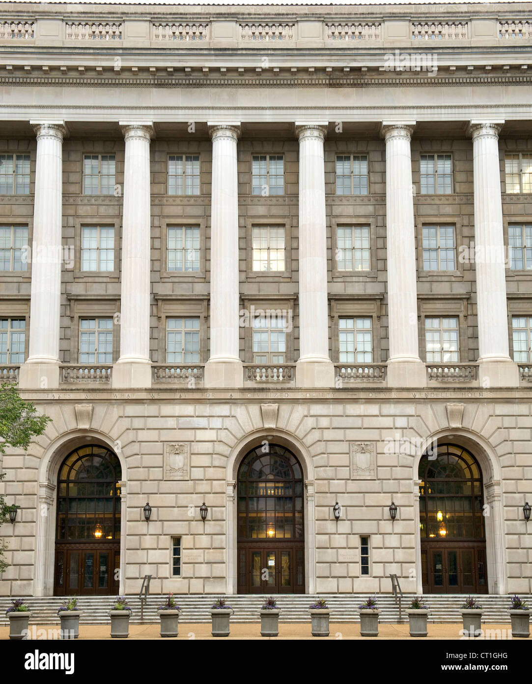 Internal Revenue Service building in Washington DC, USA. Stock Photo