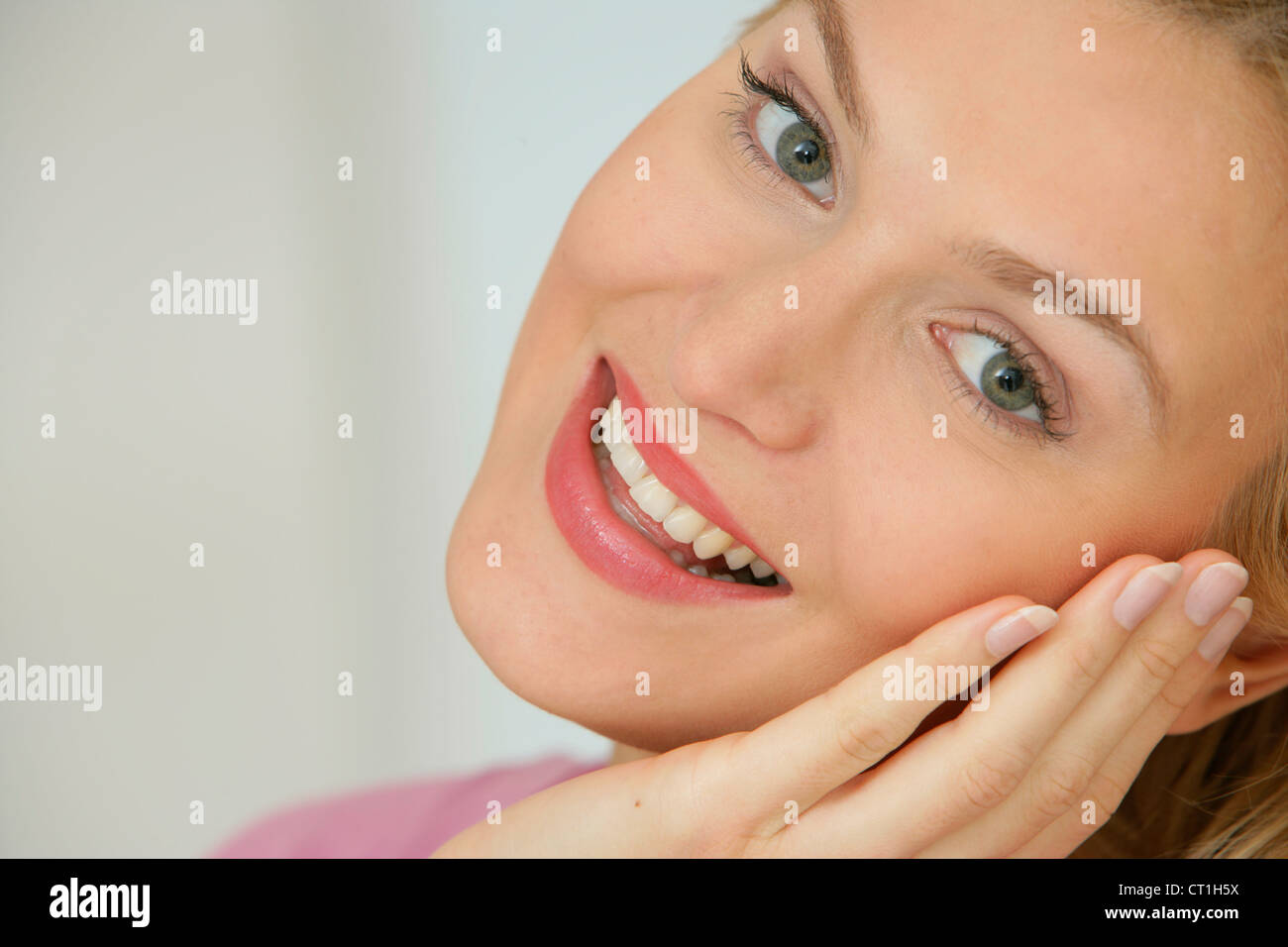 Woman gestures expressively hi-res stock photography and images - Alamy