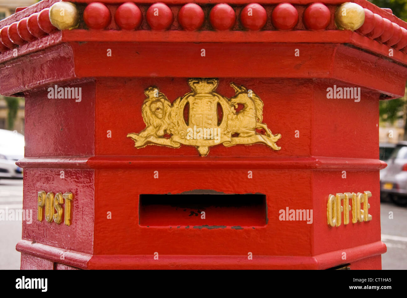 Close up of a Royal Mail post box Stock Photo