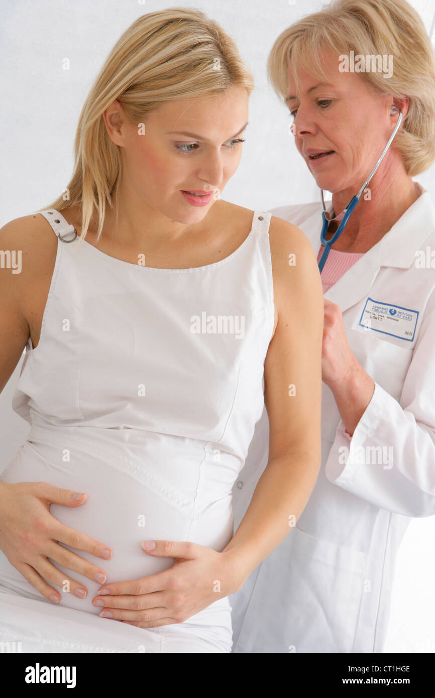 AUSCULTATION, PREGNANT WOMAN Stock Photo Alamy