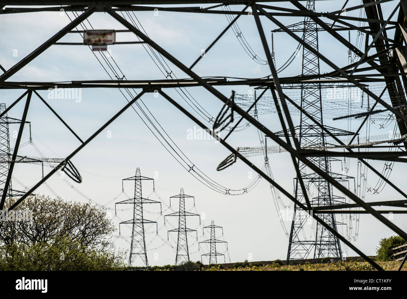 national grid electricity pylons uk Stock Photo Alamy
