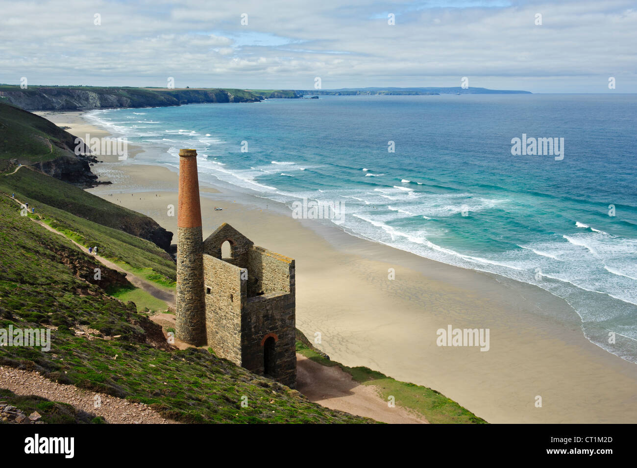 Wheal Coates engine house St Agnes North Coast Cornwall England Stock