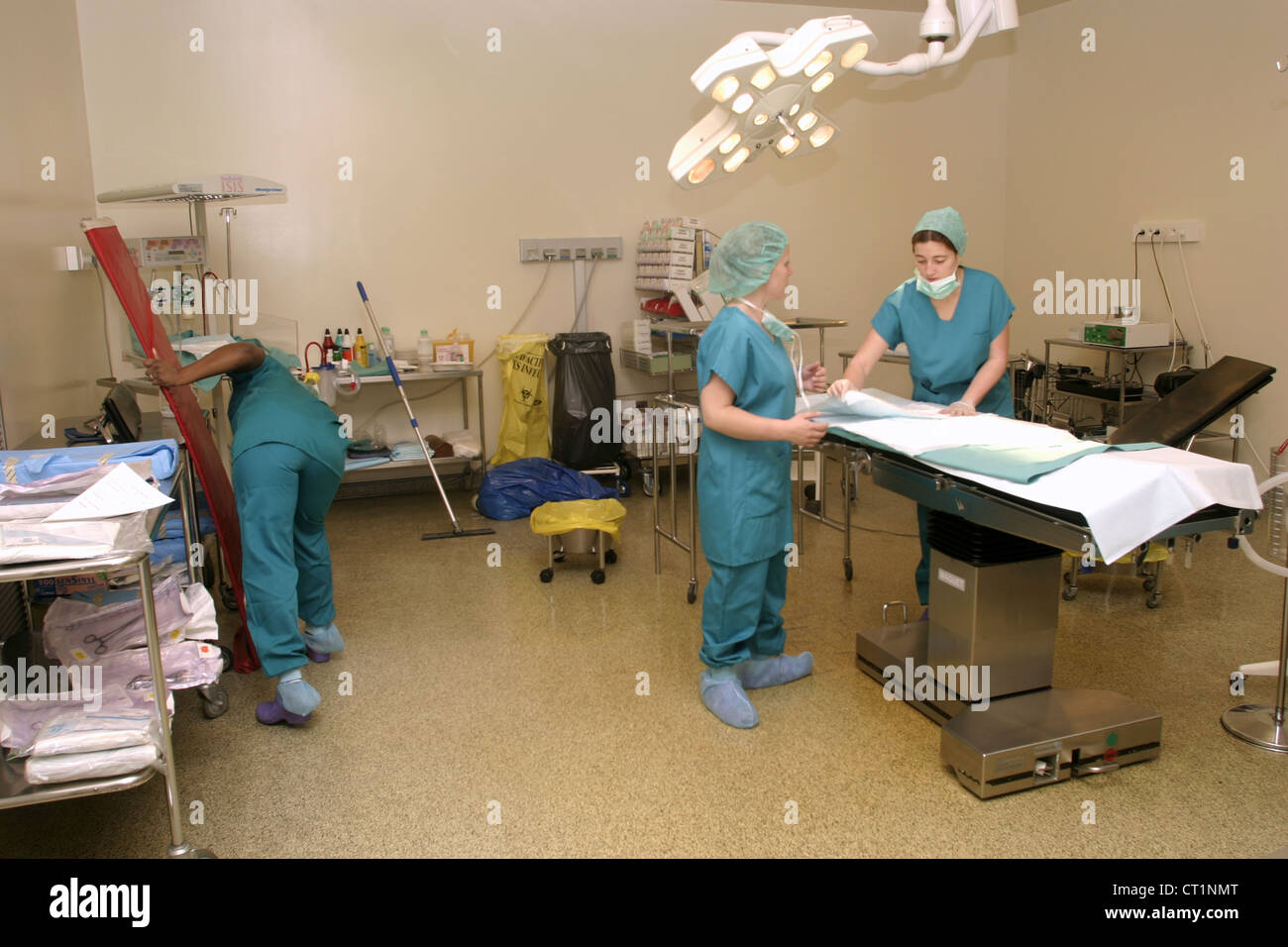 Hospital theatre staff preparing hi-res stock photography and images ...