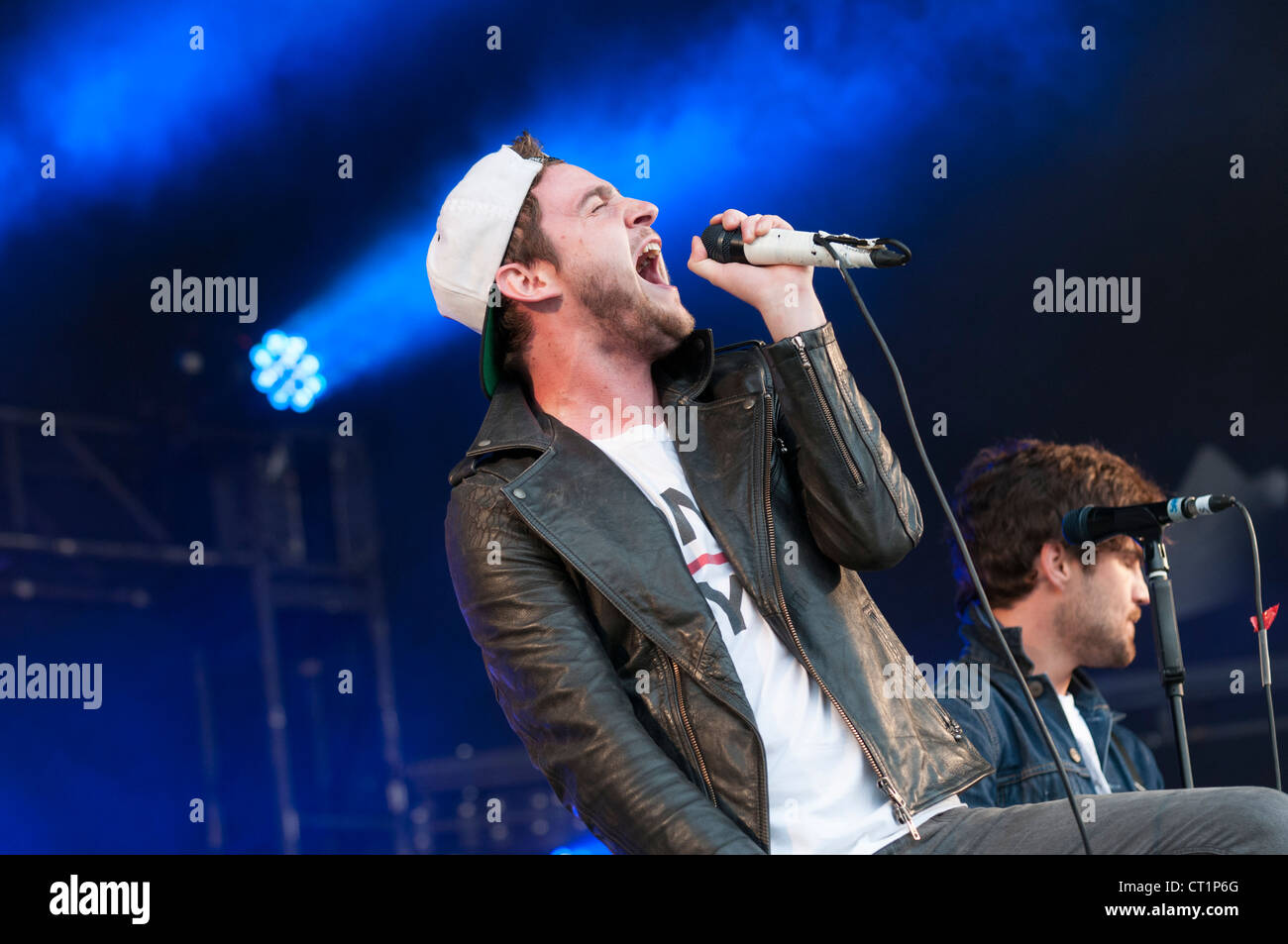 welsh rock band Kids in Glass Houses performing at the Olympic torch