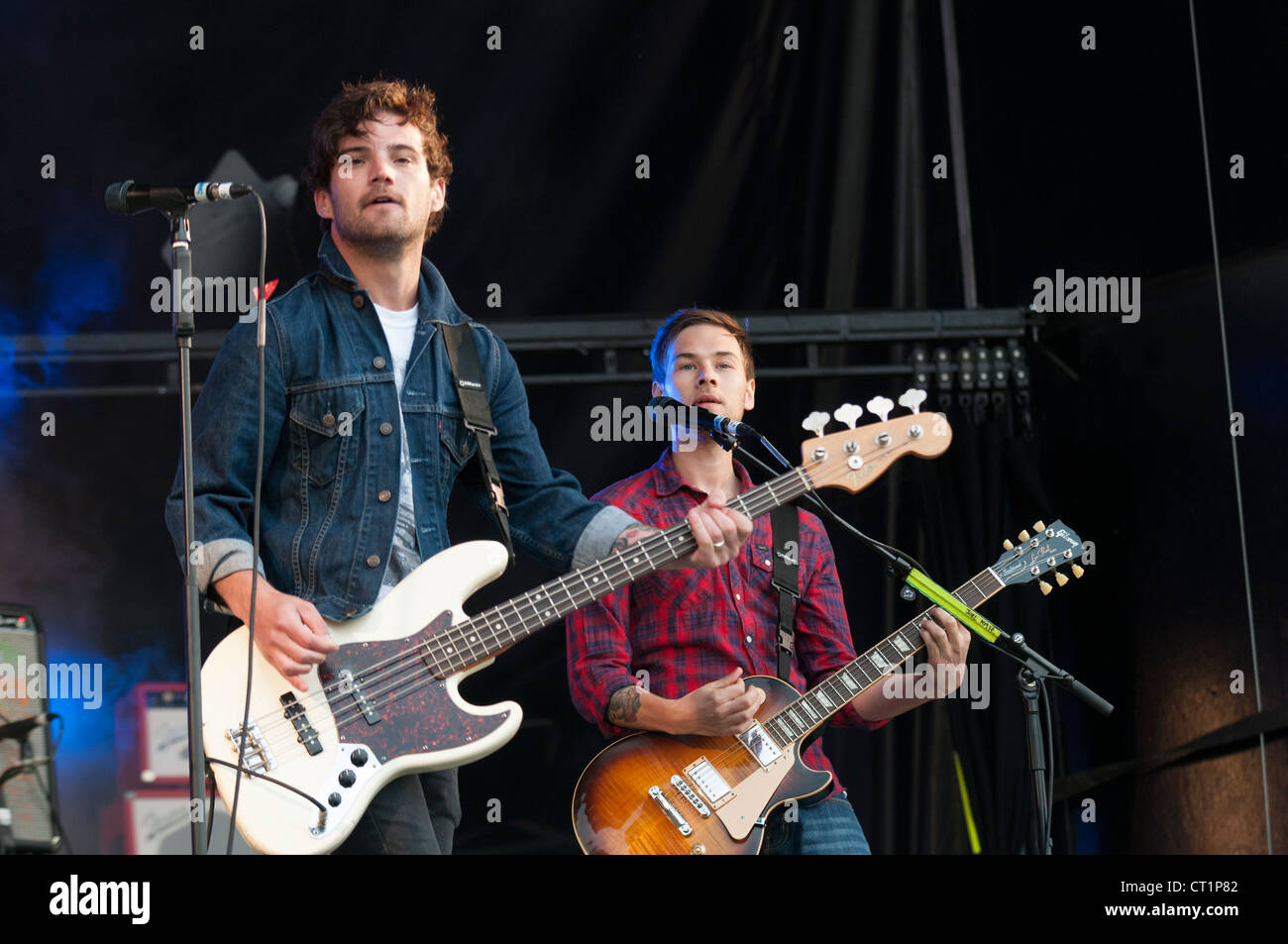 welsh rock band Kids in Glass Houses performing at the Olympic torch