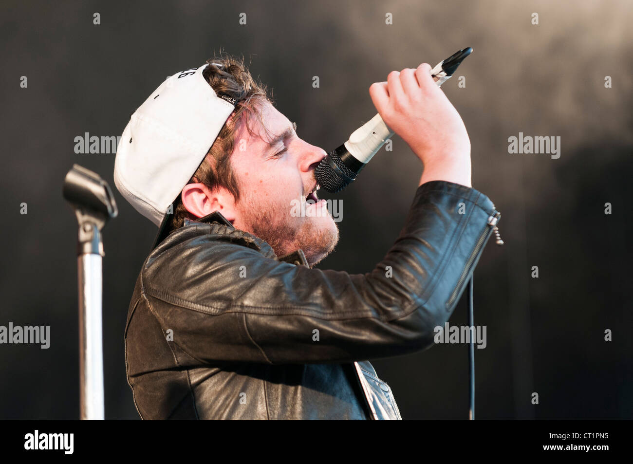 welsh rock band Kids in Glass Houses performing at the Olympic torch