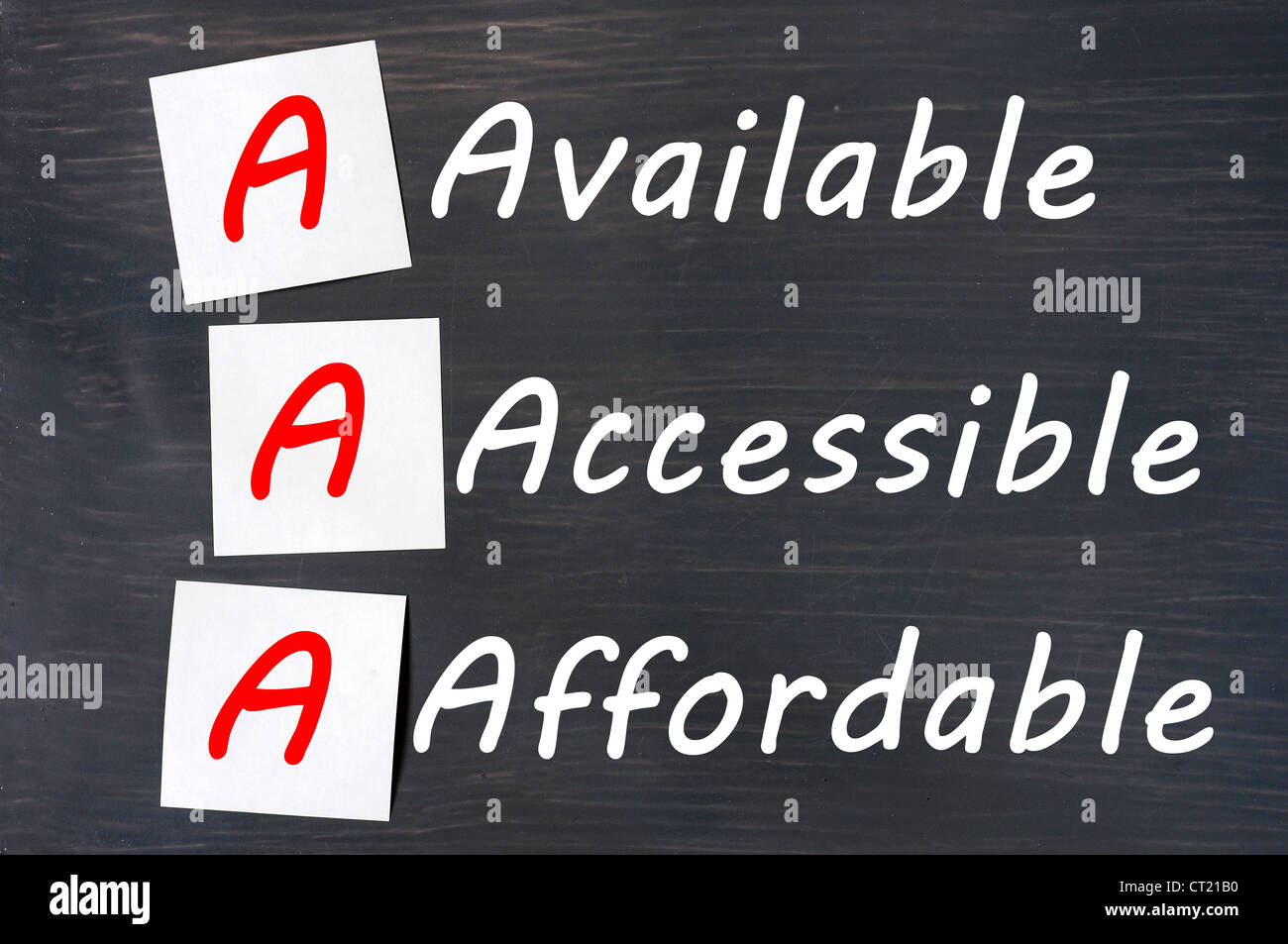 school blackboard background class note red menu sticky aaa abbreviation accessible acronym affordable available background Stock Photo