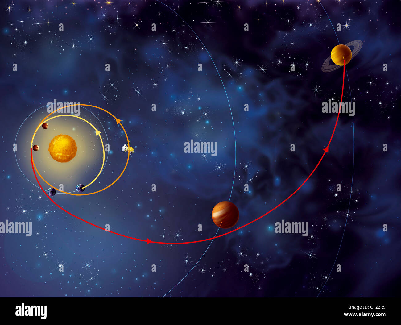 CASSINI SPACECRAFT Stock Photo