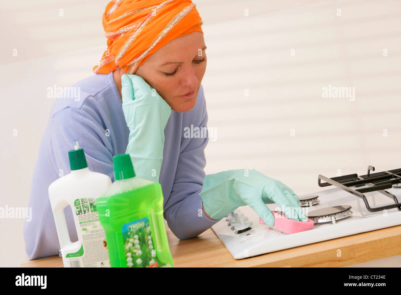 ELDERLY PERSON DOING HOUSEWORK Stock Photo Alamy