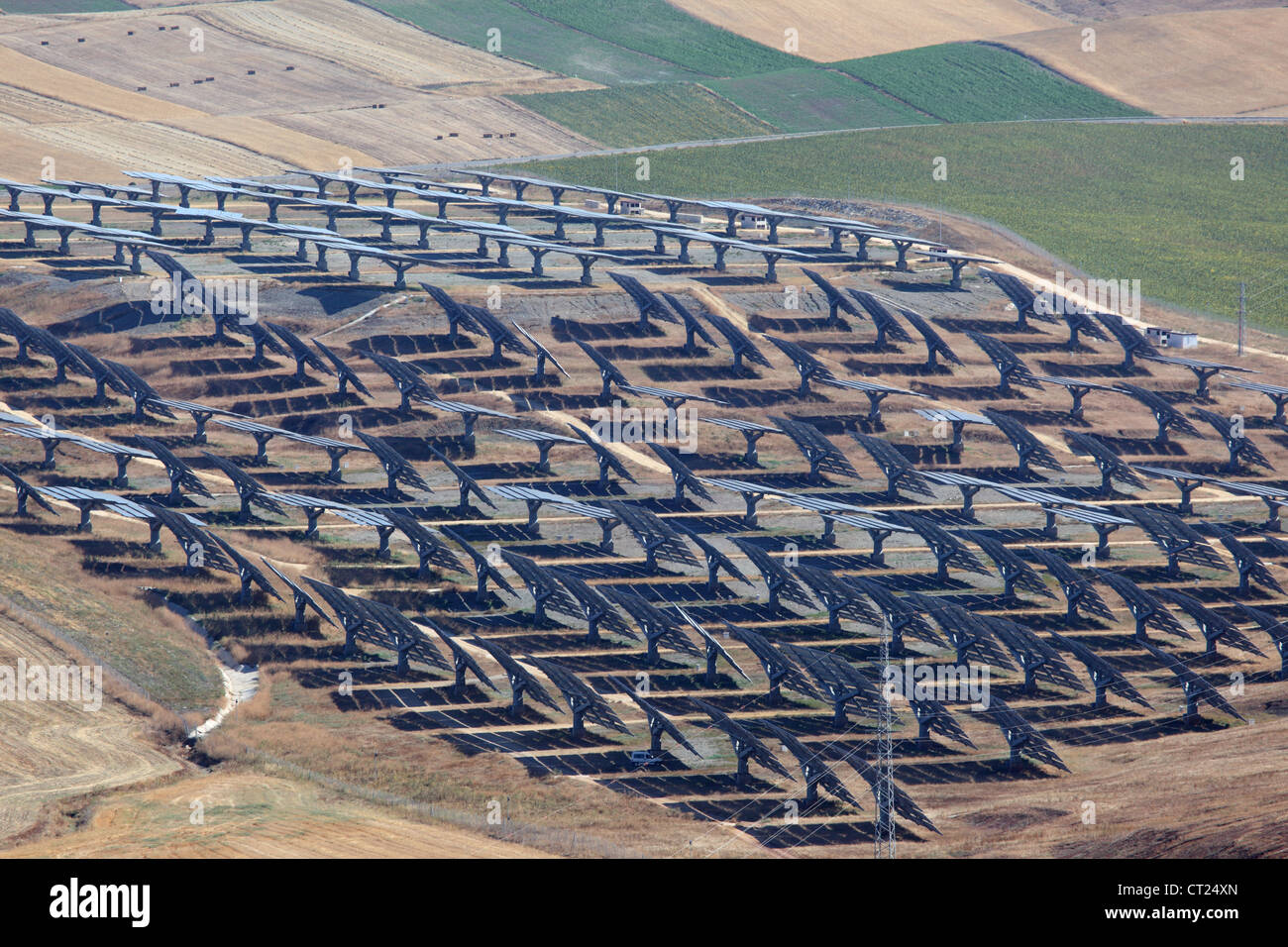 Photovoltaic panels of solar power station in Spain Stock Photo - Alamy