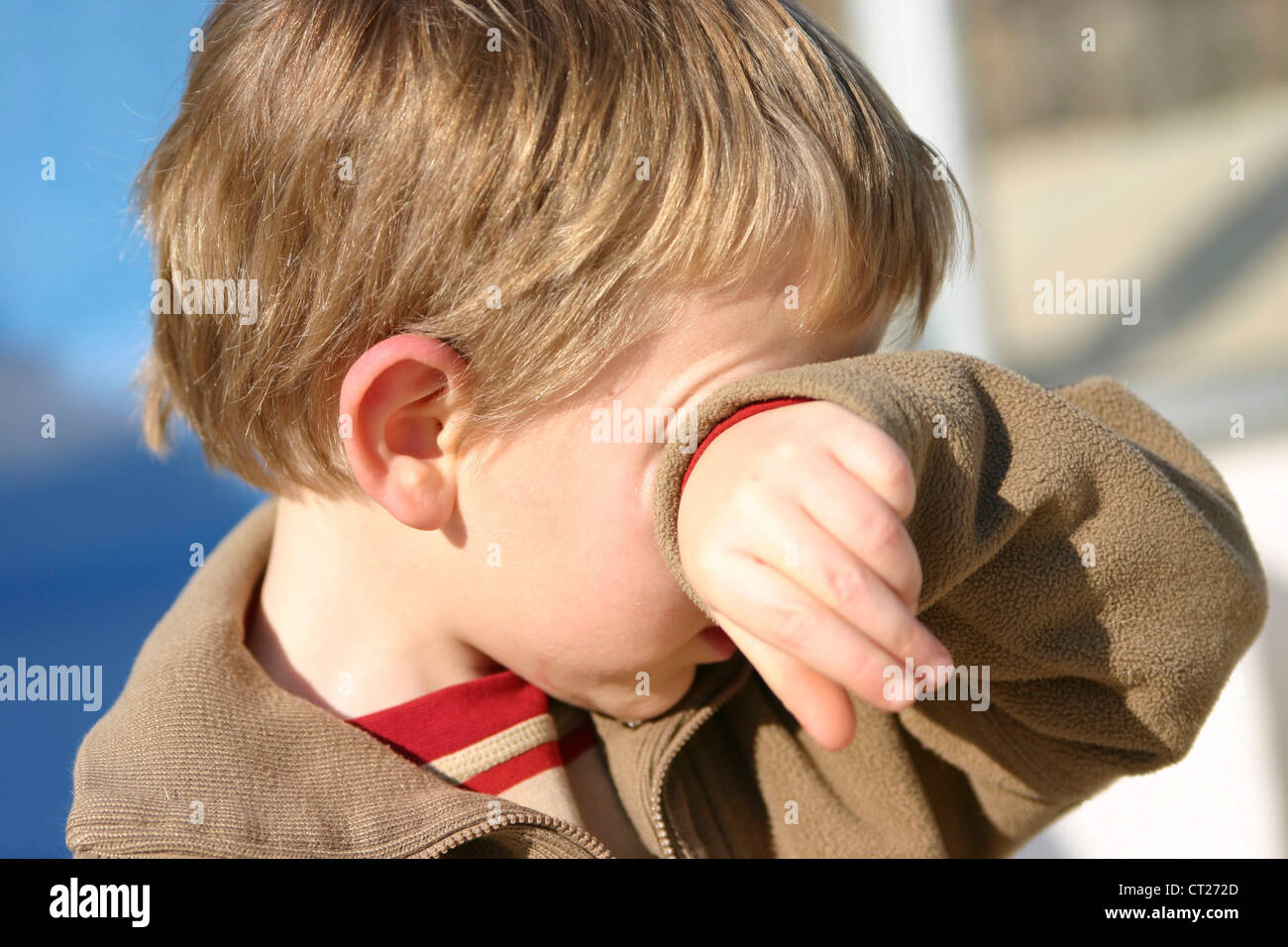 5-12 YEARS OLD CHILD CRYING Stock Photo