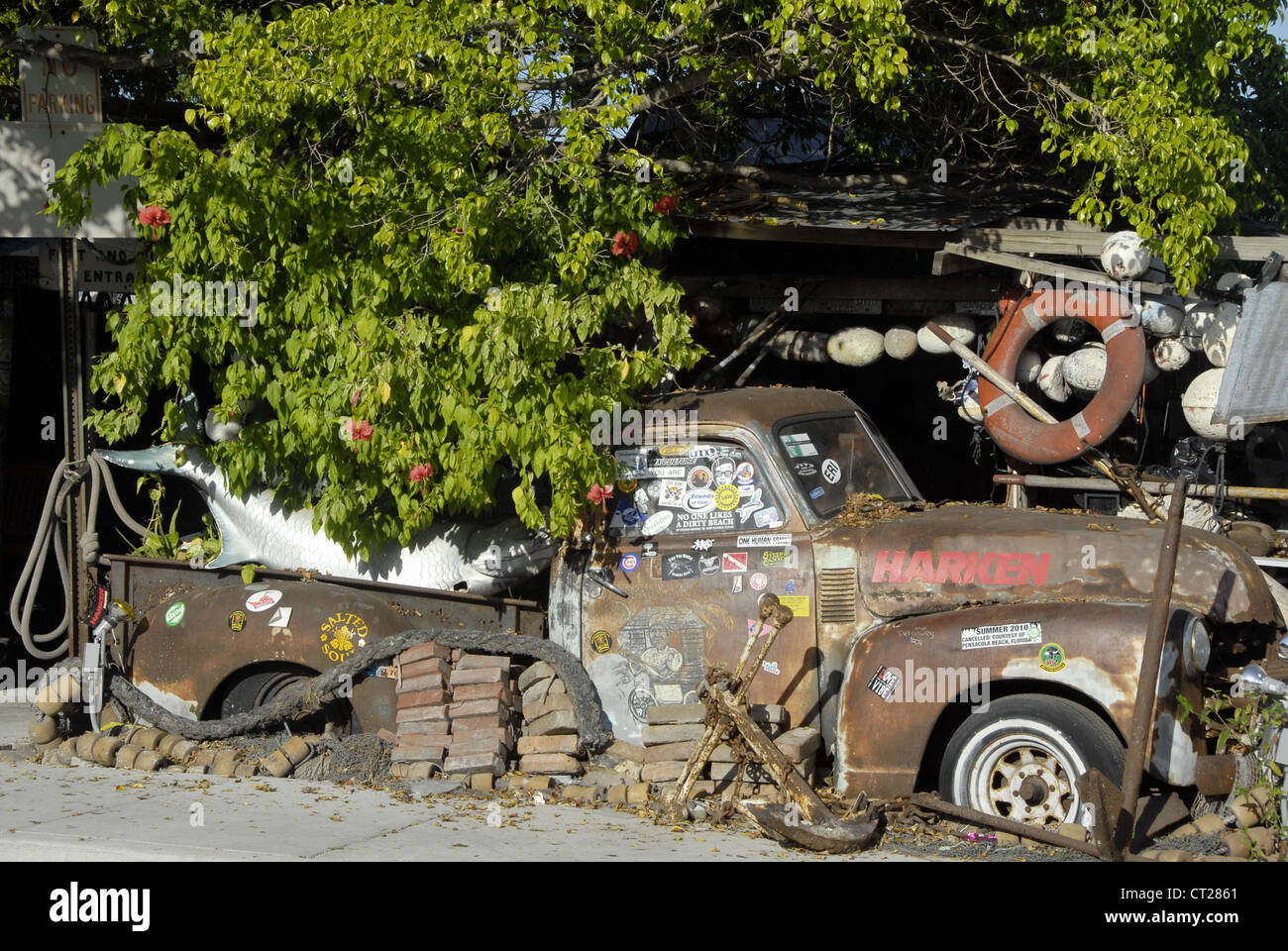 Old car in Key West, Monroe County, Florida, USA Stock Photo Alamy