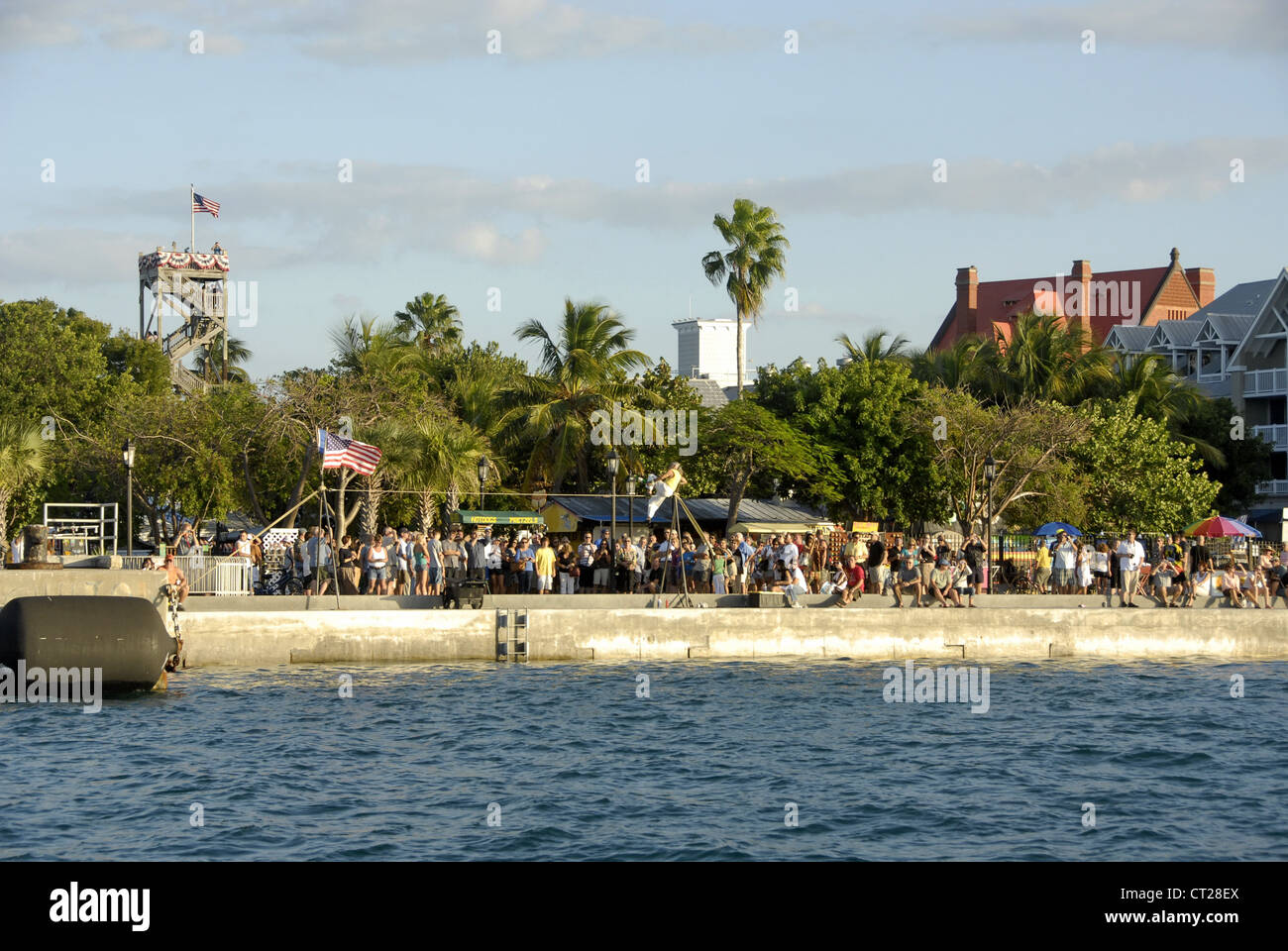 Mallory Square in Key West, Monroe County,  Florida, USA Stock Photo