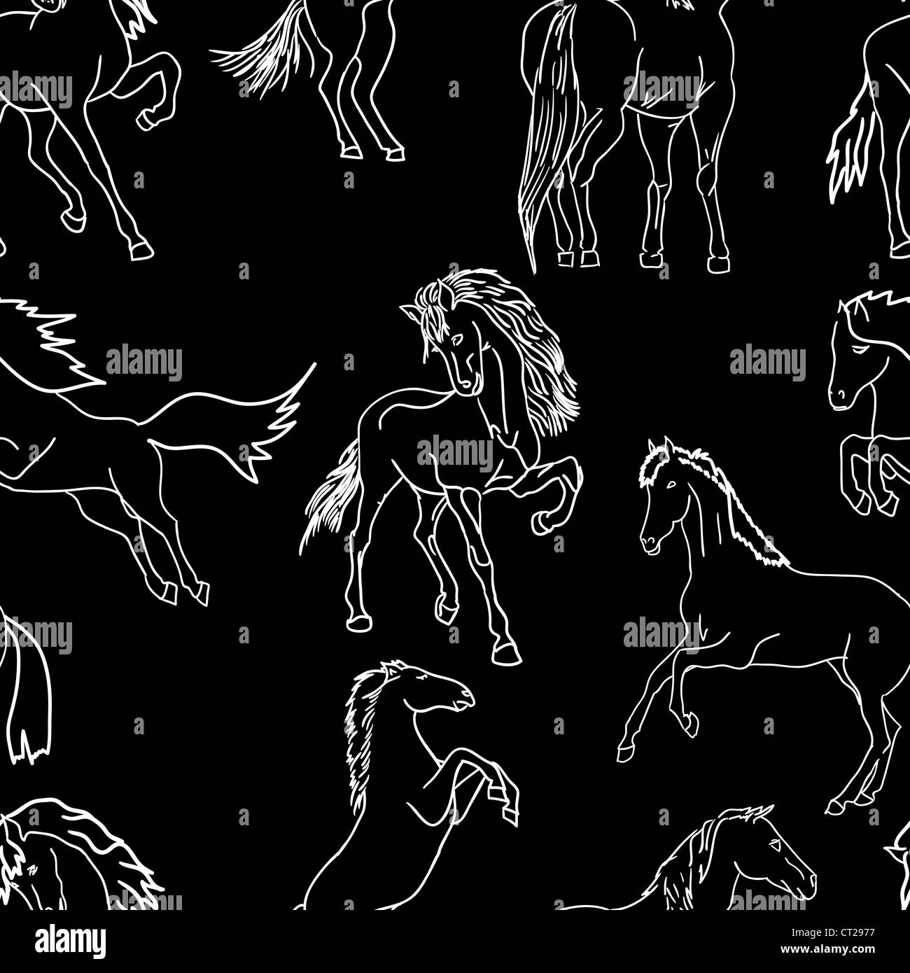 seamless wallpaper horses. Vector illustration Stock Photo Alamy