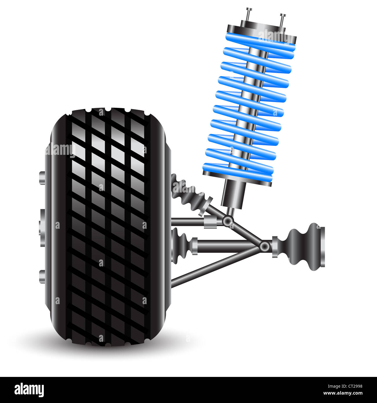 car suspension, frontal view. Vector Illustration Stock Photo Alamy