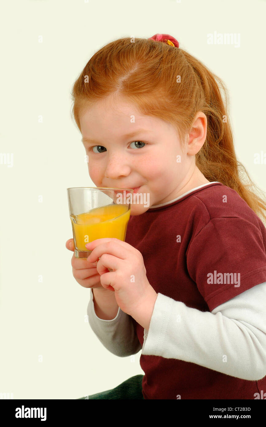 CHILD WITH COLD DRINK Stock Photo Alamy