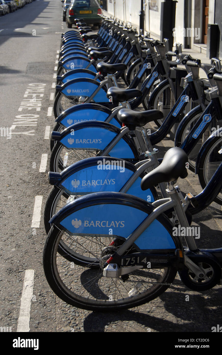 London Barclay's Bike Scheme Stock Photo